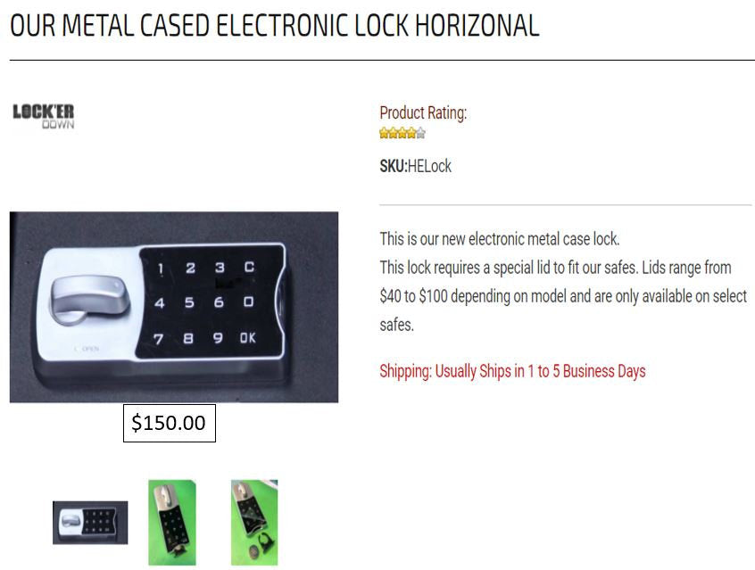 Lock'er Down Center Locking Console Safe for the 2012-2014