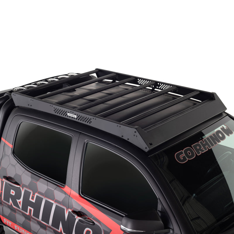 Go Rhino Toyota Tacoma DC Ceros Low Profile Roof Rack - Tex. Blk