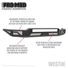 Load image into Gallery viewer, Westin 14+ Toyota Tundra Pro-Mod Front Bumper - Tex. Blk