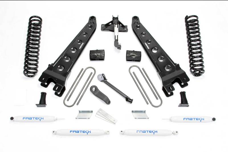 Fabtech 17+ Ford F250/F350 4WD Gas 4in Rad Arm Sys w/Coils & Perf Shks