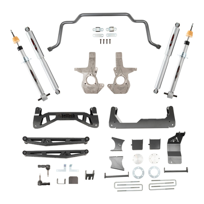 Belltech Chevrolet Silverado / GMC Sierra 1500 4WD 7-9in Suspension Lift Kit w/ Shocks