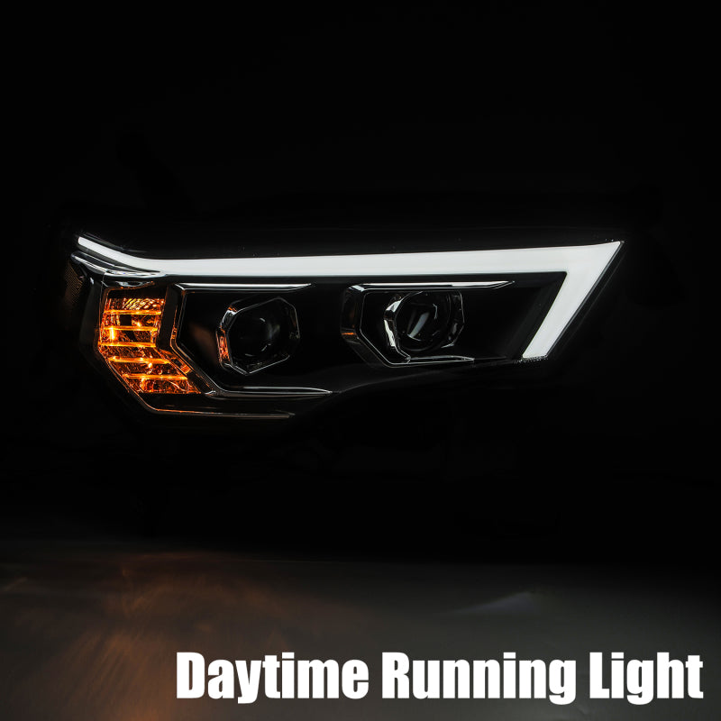 AlphaRex 14+ Toyota 4Runner PRO-Series Projector Headlights Plank Style Chrm w/Sequential Signal