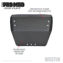 Load image into Gallery viewer, Westin 19+ Ford Ranger Outlaw/Pro-Mod Skid Plate - Tex. Blk