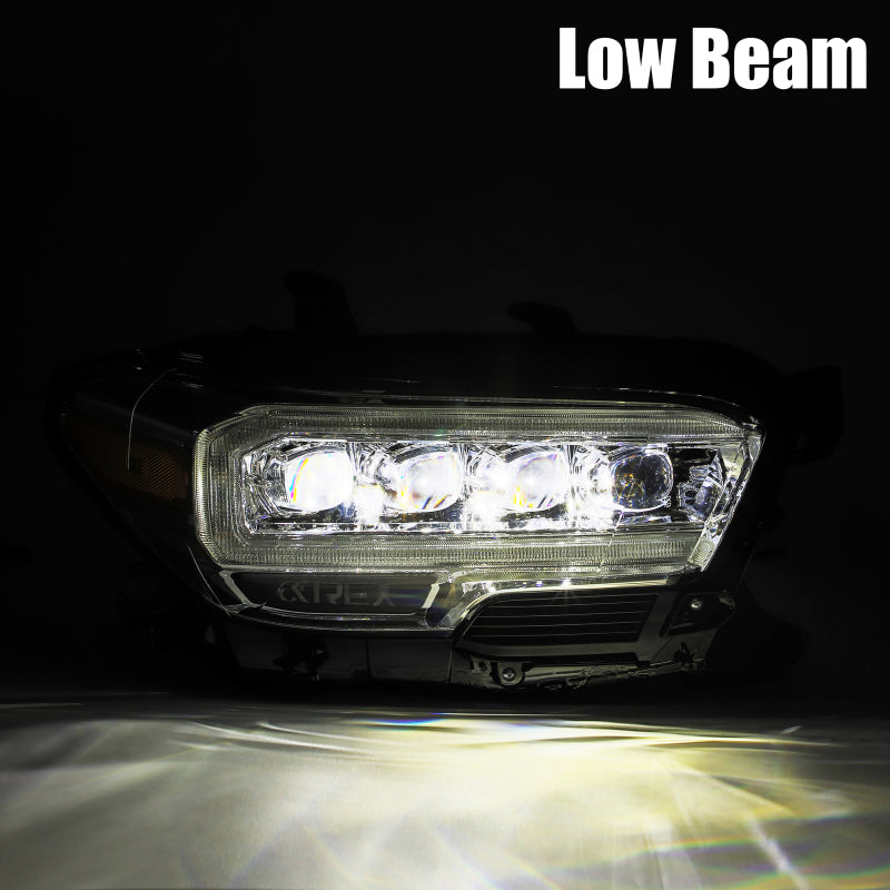 AlphaRex 16+ Toyota Tacoma NOVA LED Projector Headlights Plank Style Chrome w/Activation Light