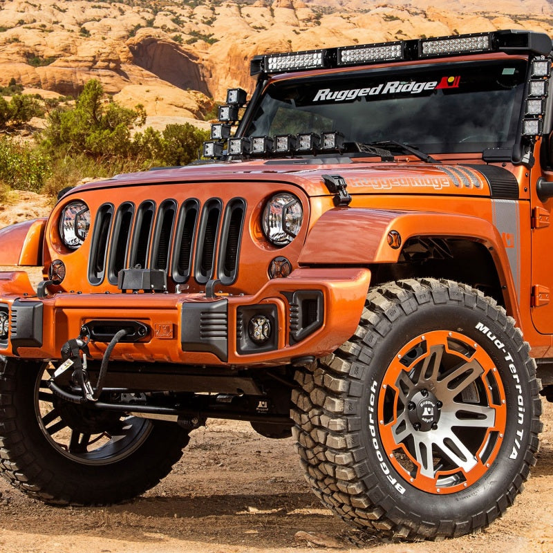 Rugged Ridge Jeep Wrangler JK/JKU Fog Light Guard Elite Euro Guard Kit