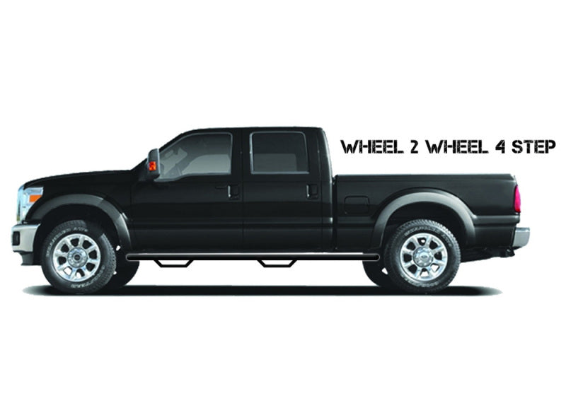 N-Fab Nerf Step 15-17 Ford F-150 SuperCrew 5.5ft Bed - Gloss Black - W2W - 3in