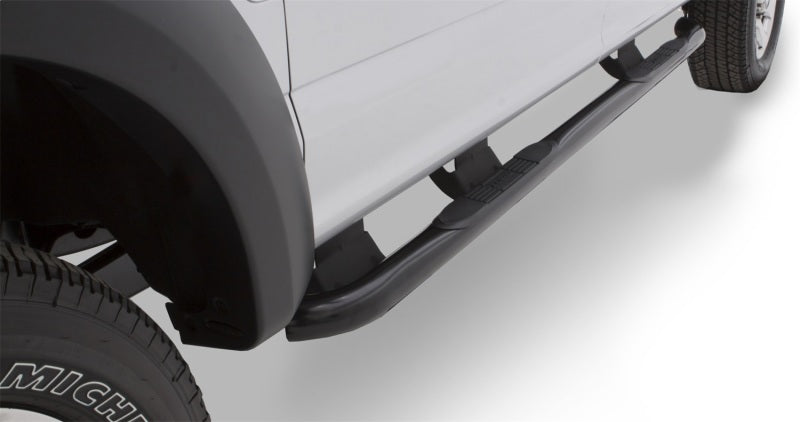 Lund RAM 1500 Crew Cab 3in. Round Bent Steel Nerf Bars - Black