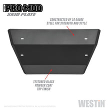 Load image into Gallery viewer, Westin 19+ Chevrolet Silverado 1500 Outlaw/Pro-Mod Skid Plate - Tex. Blk