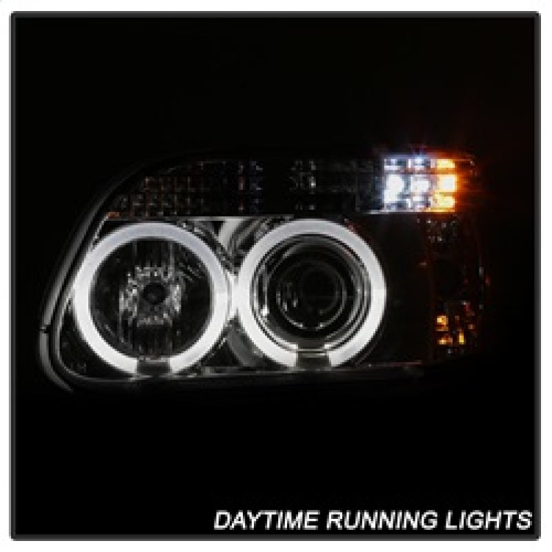 Spyder Ford Explorer 95-01 1PC Projector Headlights LED Halo Chrm PRO-YD-FEXP95-HL-1PC-C