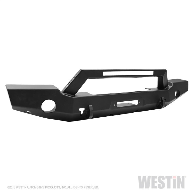 Westin 18+ Jeep Wrangler WJ2 Full Width Front Bumper w/LED Light Bar Mount Textured Black