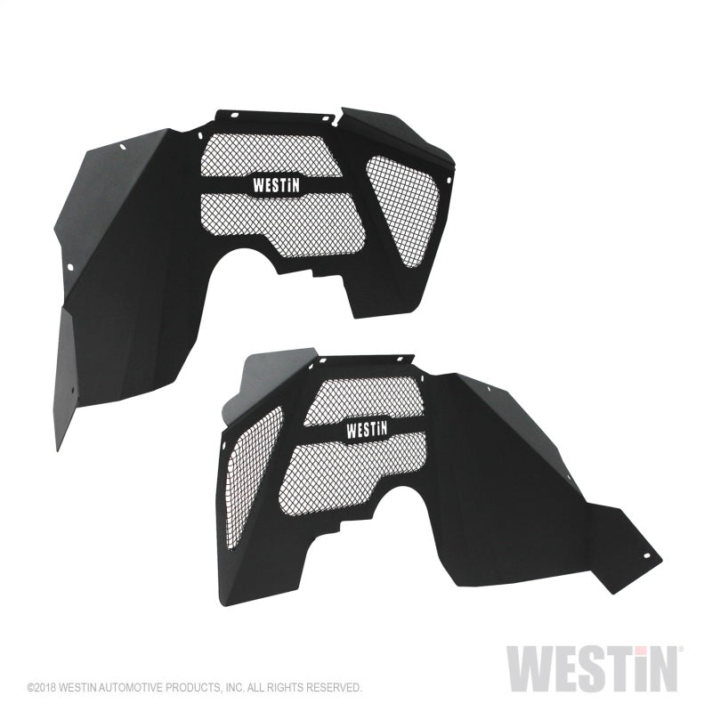 Westin 07+ Jeep Wrangler JK Inner Fenders - Front - Textured Black