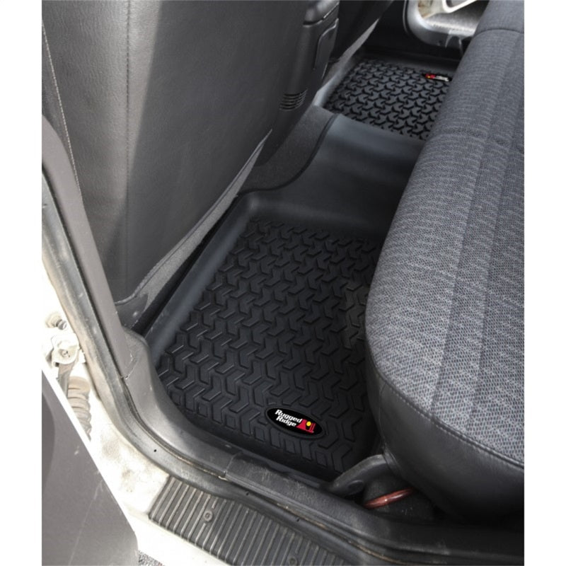 Rugged Ridge Floor Liner Rear Black Jeep Cherokee XJ