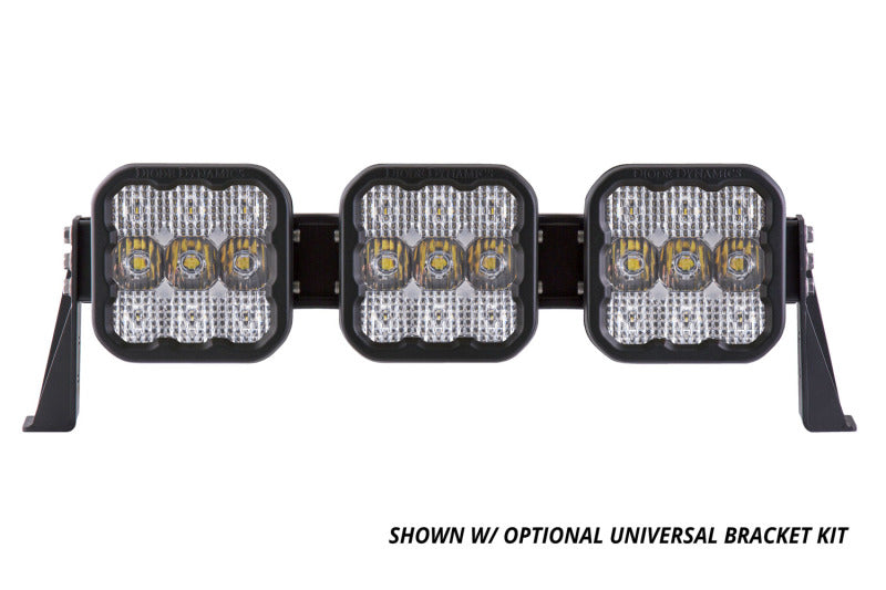 Diode Dynamics SS5 Sport Universal CrossLink 3-Pod Lightbar - Yellow Combo