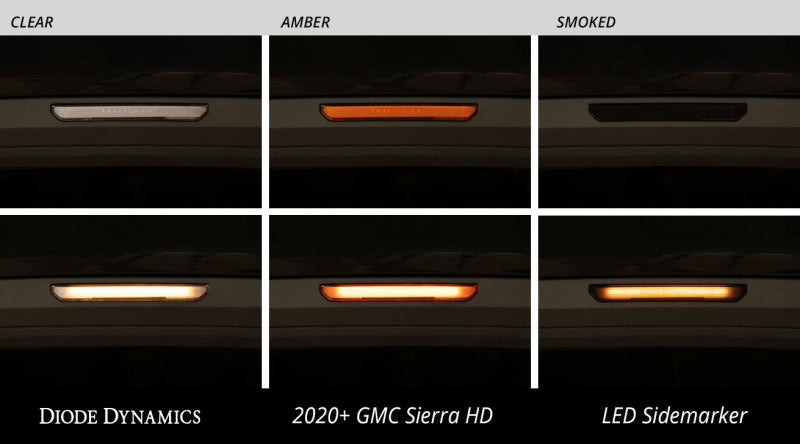 Diode Dynamics 20-21 Sierra 2500/3500 HD LED Sidemarkers Clear Set