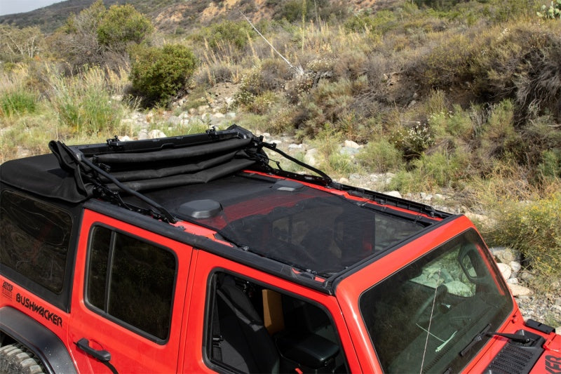 Rampage Jeep Wrangler(JL) Unlimited Sport 4-Door Mesh Shade Top - Extended - Black