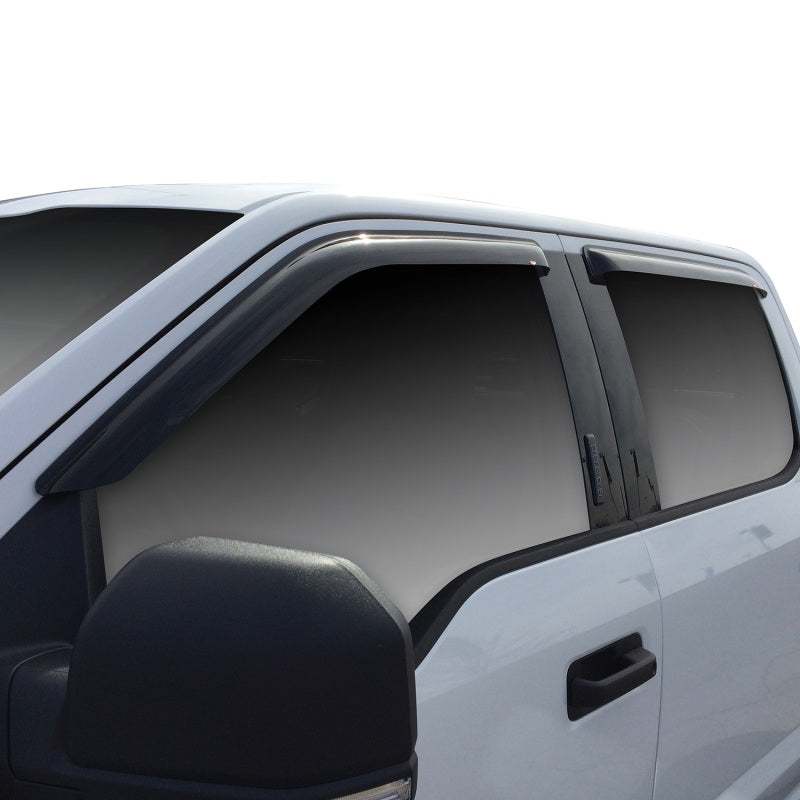 Westin Ford F-150 SuperCrew Wade Slim Wind Deflector 4pc - Smoke