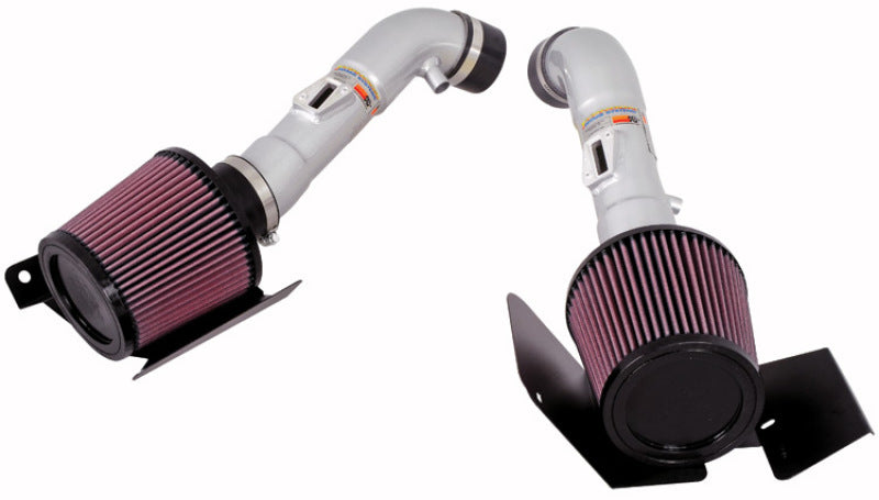 K&N 350z Dual Silver Typhoon Short Ram Intake