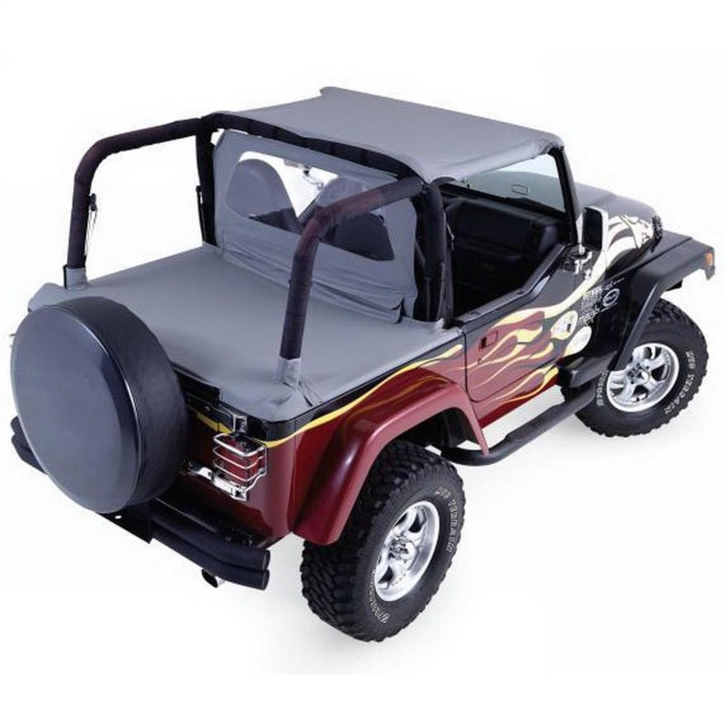 Rampage Jeep Wrangler(YJ) Cab Soft Top And Tonneau Cover - Black Denim