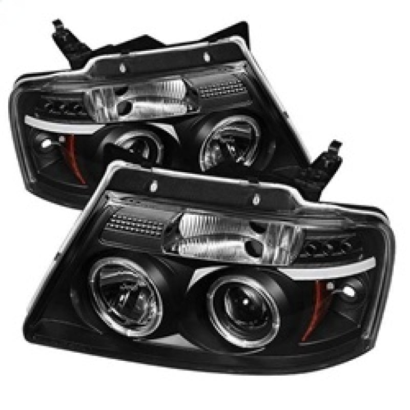 Spyder Ford F150 04-08 Projector Headlights Version 2 LED Halo LED Blk PRO-YD-FF15004-HL-G2-BK