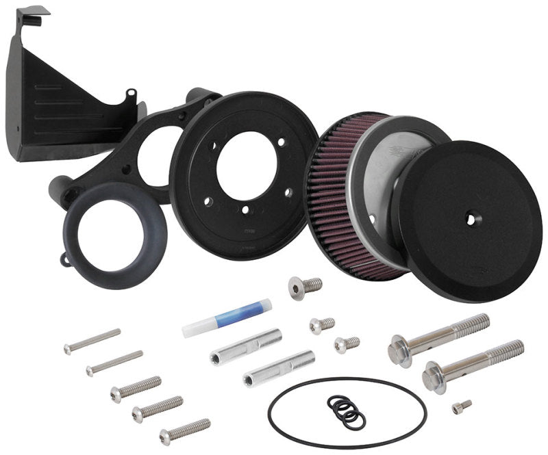 K&N Harley Davidson Road Glide Hammer Black Street Metal Intake System