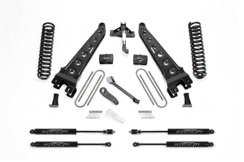 Fabtech 17+ Ford F250/F350 4WD Gas 4in Rad Arm Sys w/Coils & Stealth