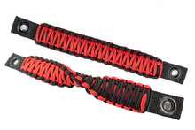 Load image into Gallery viewer, Fishbone Offroad 97-06 Jeep Wrangler Paracord Door Handles - Black/Red