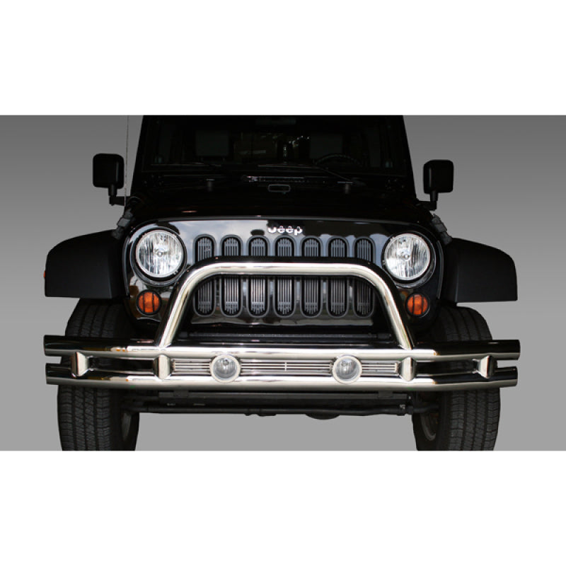 Rugged Ridge 3-In Front Tube Bumper Stainless Jeep Wrangler