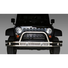 Load image into Gallery viewer, Rugged Ridge 3-In Front Tube Bumper Stainless 07-18 Jeep Wrangler