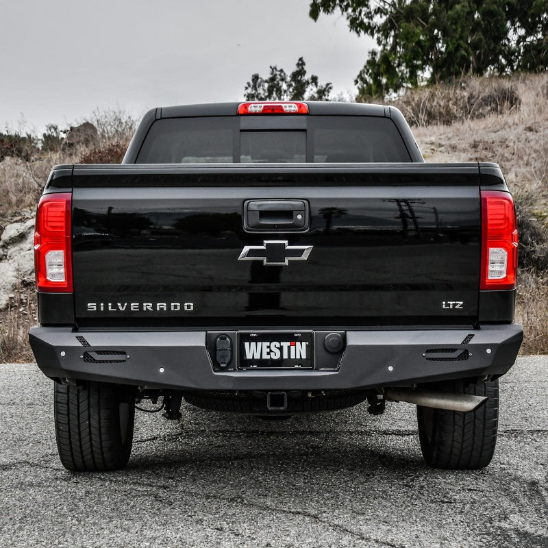 Westin 14+ Chevy Silverado 1500 Pro-Series Rear Bumper - Textured Black