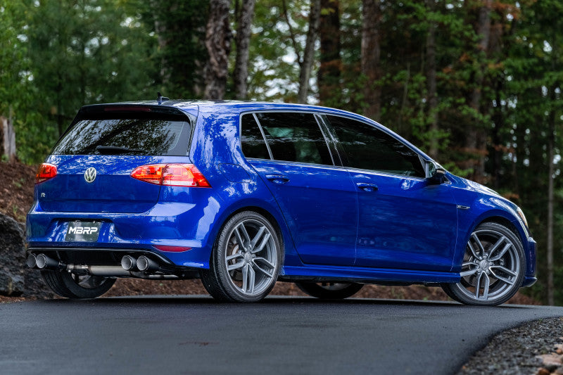 MBRP VW Golf R 3 in Cat Back w/ 4 in OD Quad Carbon Fiber Tips - T304