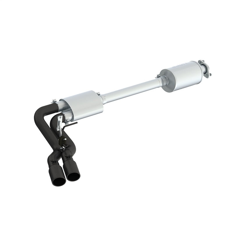 MBRP Ford F150 Pre-Axle 4in OD Tips Dual Outlet 3in Black Coated Cat Back Exhaust