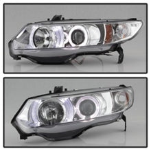 Load image into Gallery viewer, Spyder Honda Civic 06-08 2Dr Projector Headlights LED Halo Chrome High H1 Low H1 PRO-YD-HC06-2D-HL-C