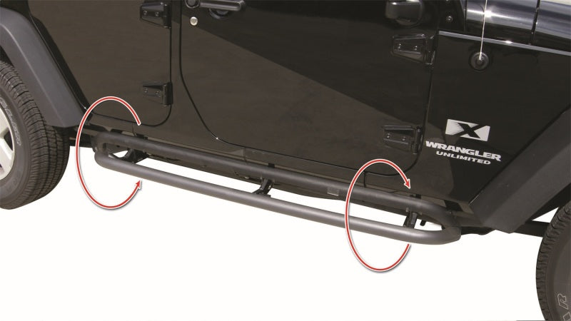 Rampage Jeep Wrangler(JK) Srs Side Bar Rockerguard Step - Black