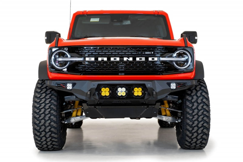 Addictive Desert Designs 21+ Ford Bronco Bomber Front Bumper (w/ 3 Baja Designs LP4 Mounts)