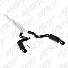 Load image into Gallery viewer, MBRP Ford Mustang EcoBoost 2.3L Black 3in Cat Back Dual Split Rear Exit (Race Version)