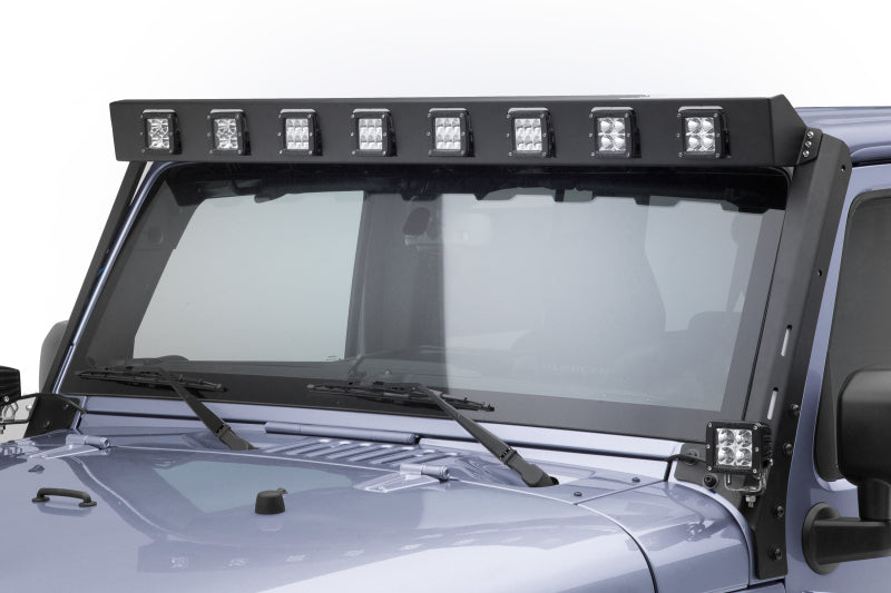 Go Rhino Jeep Wrangler JK WLF Windshield Light Mount Frame - Eight Cube Lights