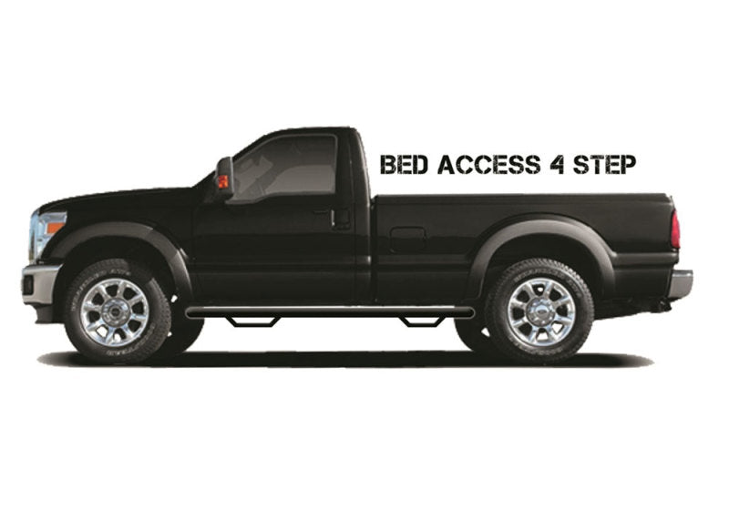 N-Fab Nerf Step 11-14 Chevy-GMC 2500/3500 Regular Cab 8ft Bed - Gloss Black - Bed Access - 3in