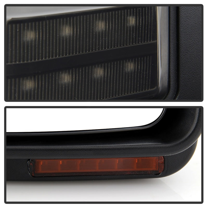 xTune 08-15 Ford F-250 SD Heated Adj LED Signal Chrome Mirrors - Smk (MIR-FDSD08S-G5-PW-RSM-SET)