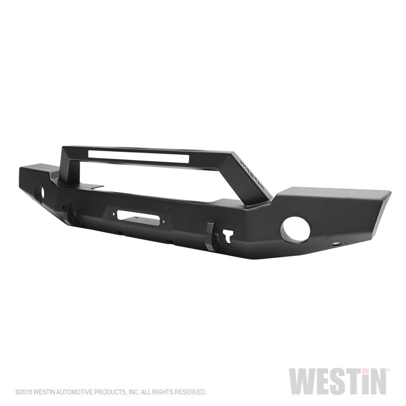 Westin 18+ Jeep Wrangler WJ2 Full Width Front Bumper w/LED Light Bar Mount Textured Black