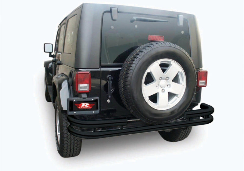 Rampage Jeep Wrangler(JK) Double Tube Rear Bumper - Black