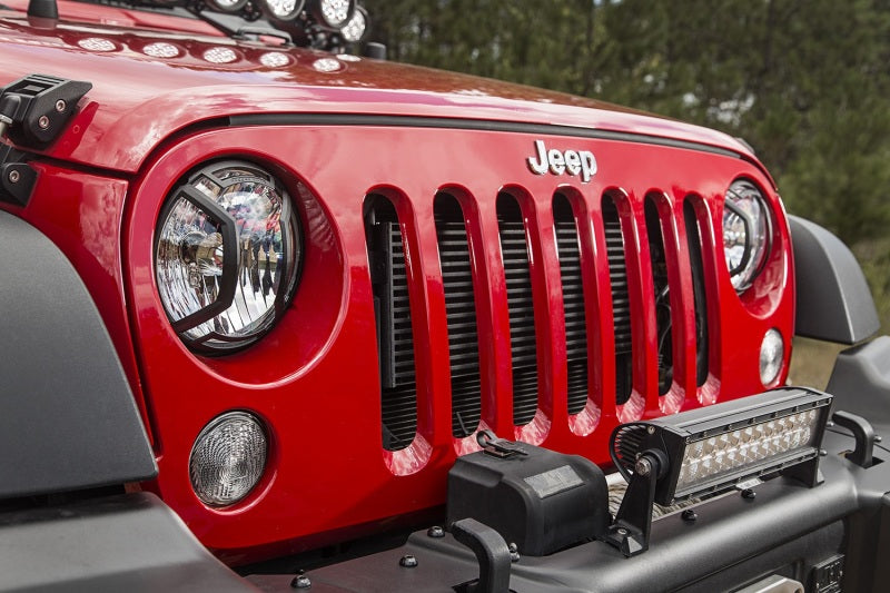 Rugged Ridge Jeep Wrangler JK/JKU Textured Black Elite Headlight Euro Guards