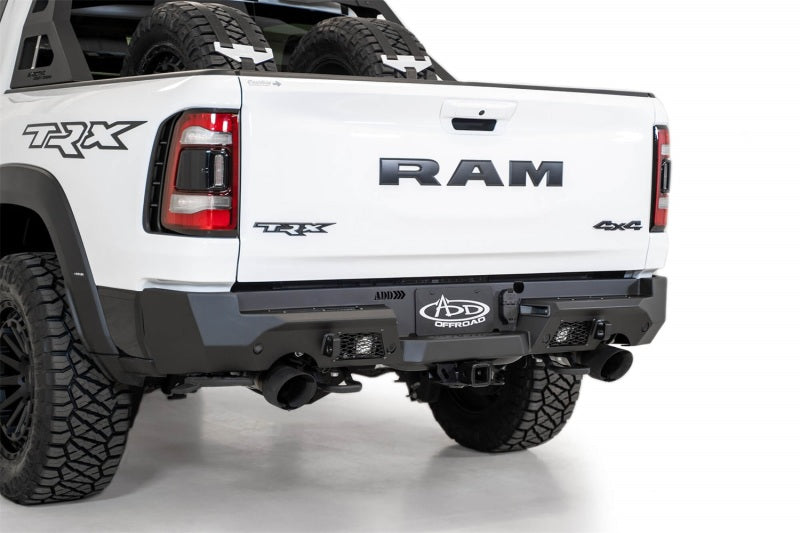 Addictive Desert Designs 2021+ Dodge RAM 1500 TRX Stealth Fighter Rear Bumper - Hammer Black