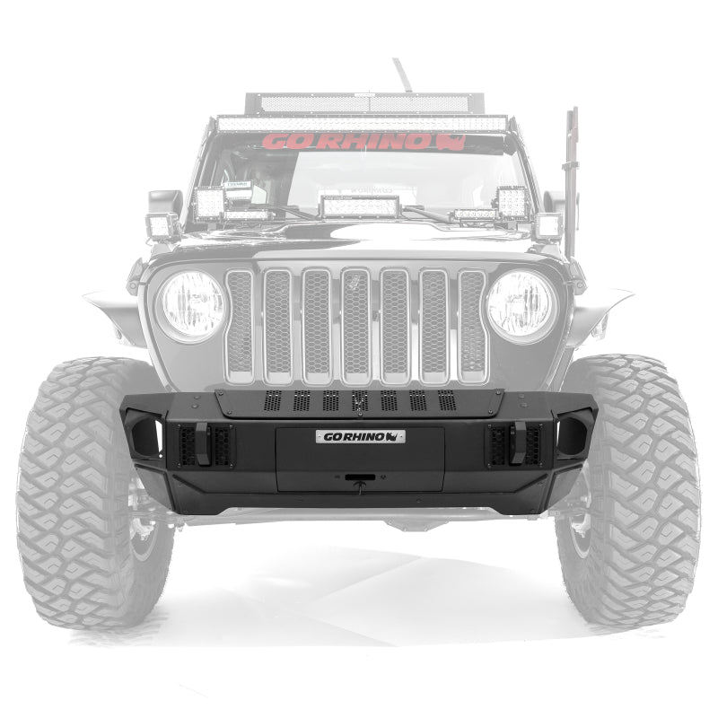 Go Rhino Jeep Wrangler JL/JLU/JK/JKU/Gladiator JT Trailline Front Stubby Bumper