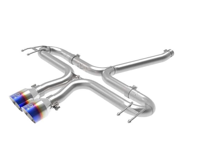 aFe Takeda 2-1/2in 304 SS Axle-Back Exhaust w/Blue Flame Tips 17-20 Honda Civic Sport L4-1.5L (t)