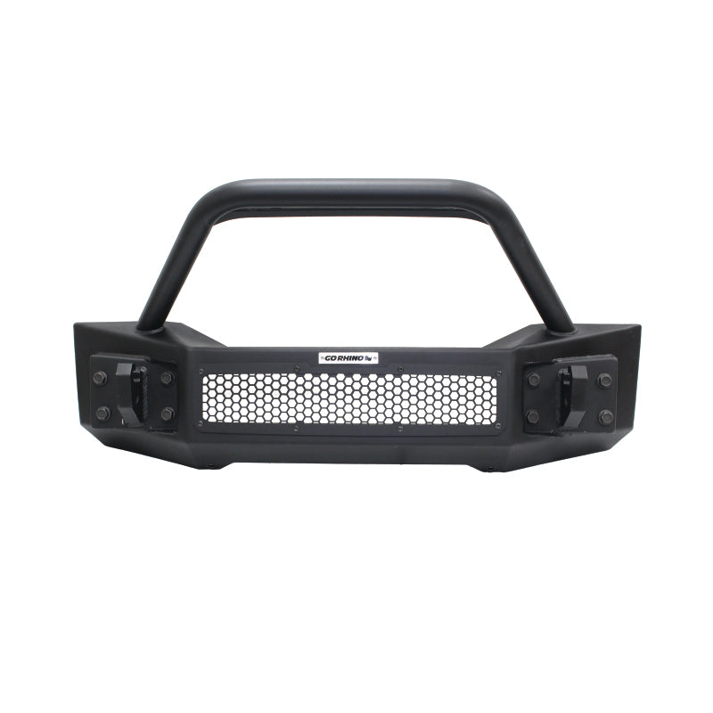 Go Rhino Jeep Wrangler JL/JLU/JK/JKU/Gladiator JT Rockline Front Stubby Bumper w/ Overrider