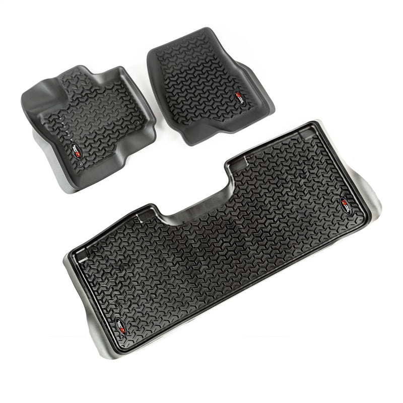 Rugged Ridge Floor Liner Front/Rear Black Ford F-150 / Raptor