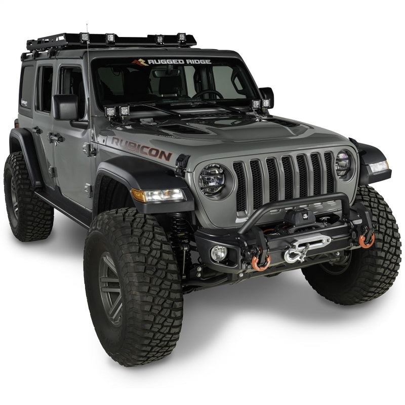 Rugged Ridge Jeep Wrangler JL/JT Arcus Front Bumper Set w/ Overrider