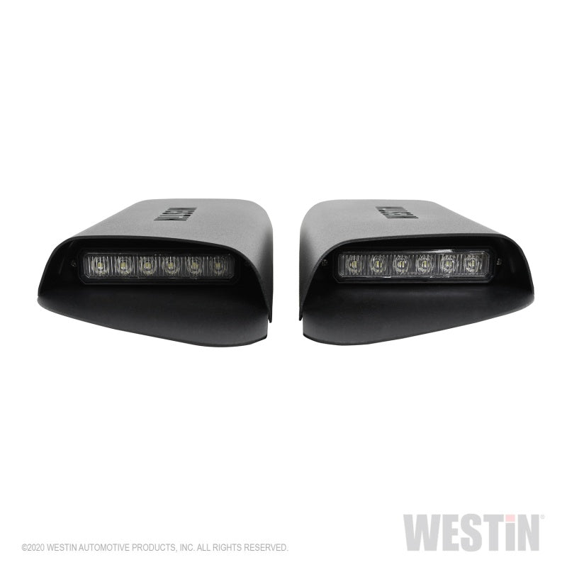Westin 18+ Jeep Wrangler JL 2dr LED Hood Scoops - Textured Black