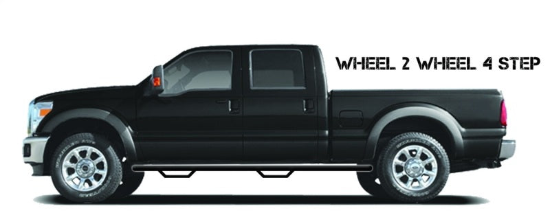 N-Fab Nerf Step 11-14 Chevy-GMC 2500/3500 Crew Cab 6.5ft Bed - Gloss Black - W2W - 3in