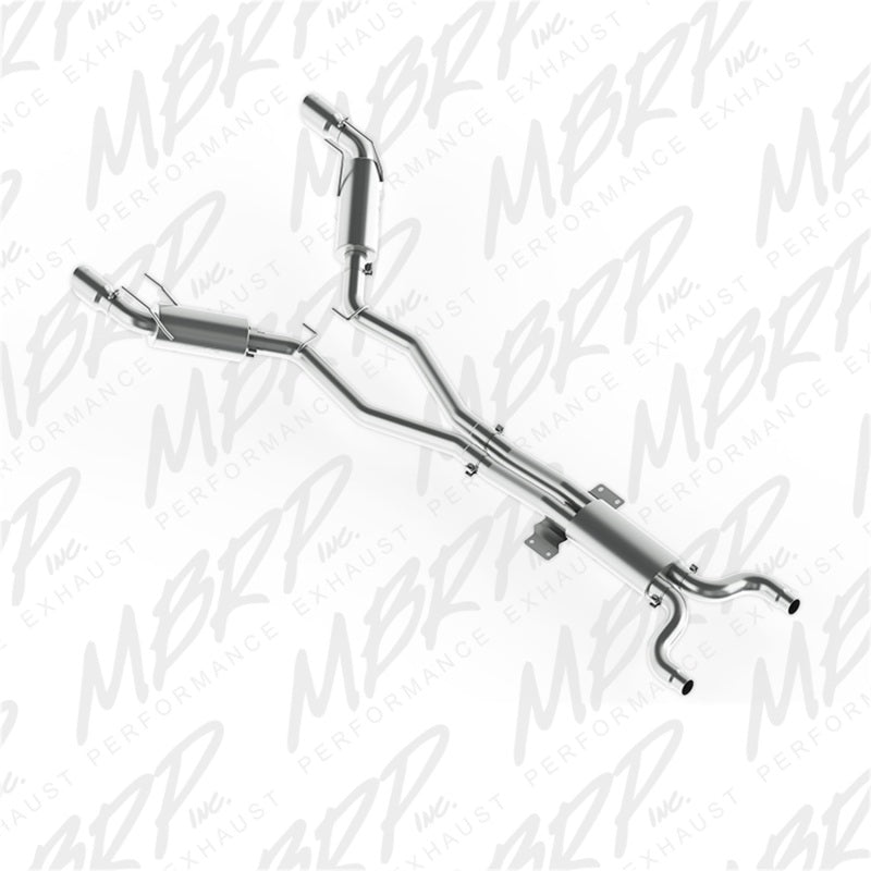 MBRP Chevrolet Camaro V8 6.2L Automatic (L99) 3 Dual Cat Back Round Tips T409